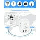 thumbnail image 4 of Adaptador de Enchufe LENCENT Inglés Blanco con 4 Salidas CA, 2 USB-C y 2 USB-A para Viaje a Reino Un, 4 of 7