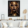 thumbnail image 2 of Designart Sensual Liquid Gold Woman VII Framed Wall Art, 2 of 5