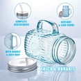 thumbnail image 4 of Mason Jars With Lids And Straws  6 Pack 16 Oz Glass Cups For Cold Beverages Juice Smoothies Iced Coffee Leak-proof Drinking Glasses Sealed & Straw Blue, 4 of 9