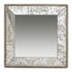thumbnail image 1 of Espejo de pared Benzara Filo 39x39 cm con marco de madera plateada, 1 of 6