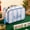 Blue, variant on Mahjong Tile Bag with Zipper for 166 Tiles Portable Embroidered Mahjong Storage Pouch for Game Party Travel Gatherings 9.4x3x7 inch