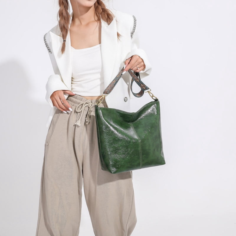 Bolso Tote Bandolera Grande Para Mujer De Cuero PU Vintage Con Muchos Bolsillos - Ideal Para Trabajo, Universidad O Viajes