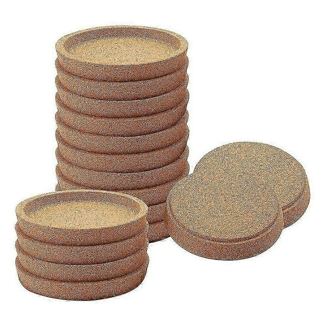 16 Pack Cork Coasters, 4 Inch Absorbent Heat Resistant Round Cork Coasters for Most Kind of Mugs in Office or Home