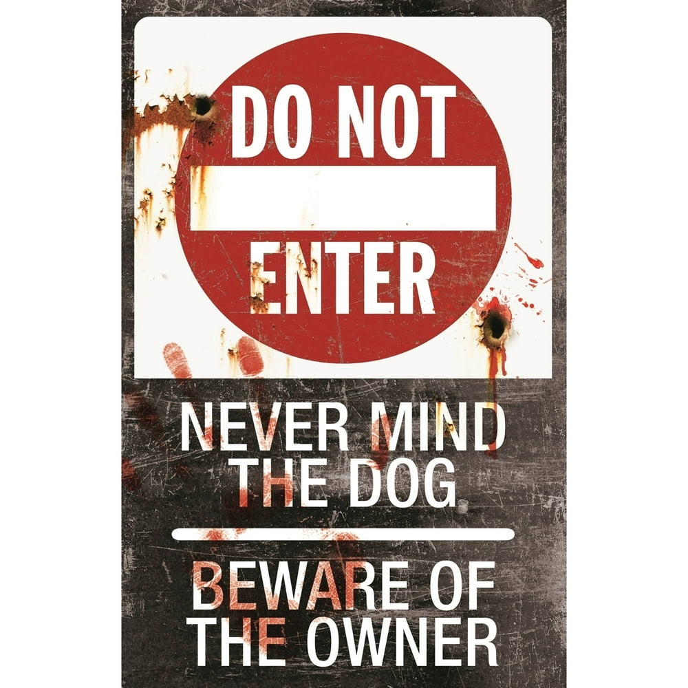 do-not-enter-metal-sign-halloween-decoration-walmart-walmart