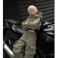 thumbnail image 5 of 1/6 Scale Doll Clothes Streetwear Set - Hoodie, Crop Top & Cargo Pants for 12" Action Figures & BJD Dolls (Olive Green), 5 of 6