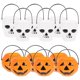 thumbnail image 1 of 12pcs Halloween Portable Pumpkin Bucket Skull Bucket Children Trick or Treat Candy Pail Holder, 1 of 3