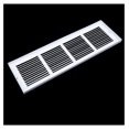 thumbnail image 3 of [2 Pack] Fits 24x6 Duct Opening | Steel Baseboard Return Air Grille by | Vent Cover Grill | 7/8" Margin Turnback [Depth] to Fit Baseboard | White | Outer Dimensions: 25.75"W X 7.75 "H, 3 of 6