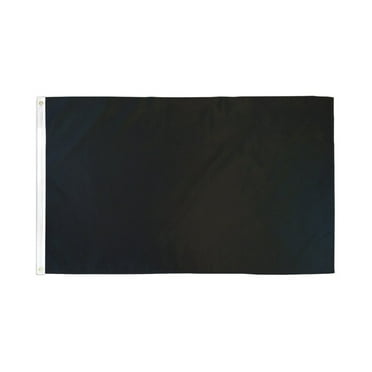 Black Solid Color Flag 3x5ft Poly