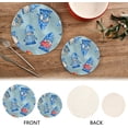 thumbnail image 3 of SKYSONIC Christmas Blue Gnomes Girl Pot Holders Trivets, 2 Pcs Heat Resistant Trivets,Watercolor Cotton Thread Weave Mats for Hot Pads Pans Pot Bowl Teapot for Kitchen Decor, 3 of 7