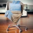 thumbnail image 1 of DESIGN ART Designart 'Expansive Tropical Blue Beach' Seashore Throw Blanket, 1 of 5