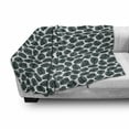 thumbnail image 3 of Leaves Soft Flannel Fleece Throw Blanket, Modern Foliage of Hawaiian Rainforests Abstract Natural Design, Cozy Plush for Indoor and Outdoor Use, 50" x 70", Dark Teal White Black, by Ambesonne, 3 of 6