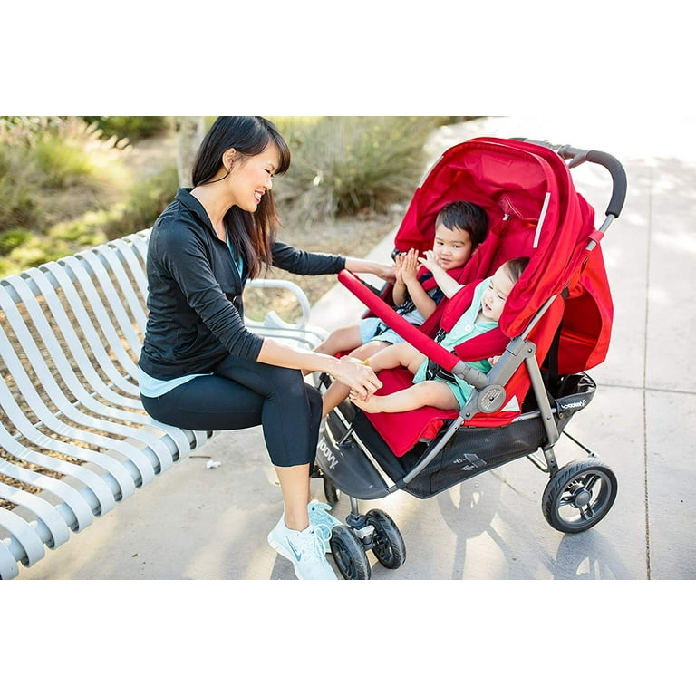 Joovy double stroller red top
