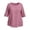 Pink, variant on Vivianyo HD Women's Tiered Layered Hem Blouse, Round Neck 3/4 Sleeve Swing Tunic Top for Women, Fall Versatile Top for Office and Weekend, Sizes L-5XL