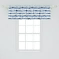 thumbnail image 2 of Ambesonne Harbour Stripe Window Valance, Watercolor Brush, 54" X 18", Night Blue White, 2 of 3