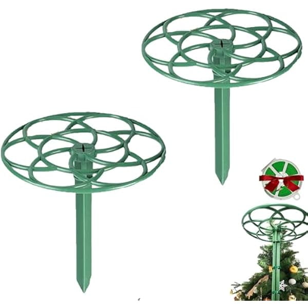 wonima02 Pick Fix Christmas Tree Topper Holder, Planar Holiday Universal Tree Topper Stabilizer, Plastic Support Rod Adjustable Attachments Stabilize Seasonal Treetop Ornaments (2PCS-20 * 28cm)