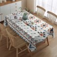 thumbnail image 2 of Rectangle Waterproof Tablecloth 60×84 Inch,Bohemian Style Reusable Indoor/Outdoor Durable Table Cover for Party Kitchen Dinner Room Decor, 2 of 5