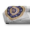 thumbnail image 3 of Astrology Soft Flannel Fleece Throw Blanket, Astrological Wheel Cancer Leo Virgo Libra Scorpio Image, Cozy Plush for Indoor and Outdoor Use, 50" x 70", Navy Blue Yellow, by Ambesonne, 3 of 6