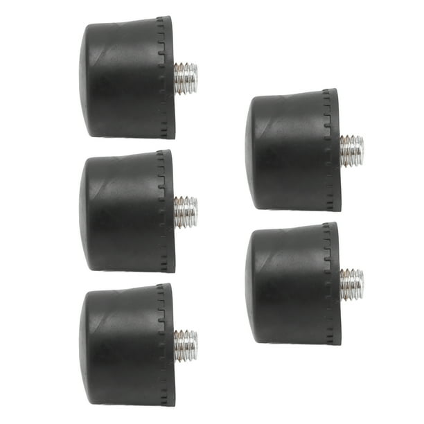 Puntas para cabeza de martillo, 5 piezas de cabeza de martillo de goma, cabeza de martillo de goma negra, reemplazo de martillo, resultados impresionantes