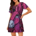 thumbnail image 1 of Fotbe ink Donkey Pop Art Bata de Dormir para Mujer con Estampado, Camisón de Algodón de Manga Corta, Ropa de Dormir Casual, 1 of 6