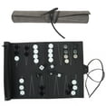 thumbnail image 1 of Travel Backgammon Game Portable Fun Suede Backgammon Set Roll up Backgammon Set, 1 of 10