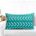 thumbnail image 6 of Decorative Throw Pillow Covers 12x20 Inch Aqua Blue Pillow Covers for Couch Sofa Living Room Bedroom,Farmhouse Outdoor Throw Pillow Cover,Modern Geometric Linen Square Throw Pillow Case Set of 4, 6 of 6