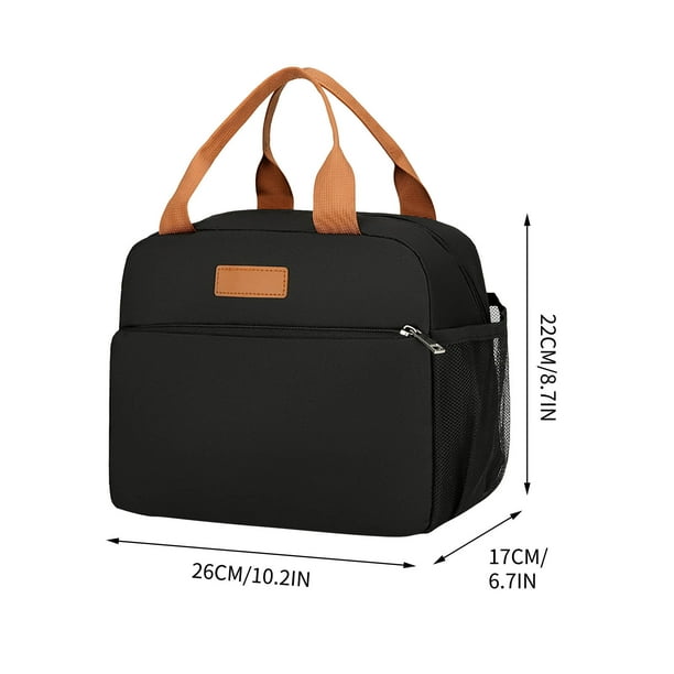 Bolsa isotérmica portátil para el almuerzo, ideal para el trabajo, la escuela o picnics. Revestimiento térmico de aluminio que mantiene las comidas frías o calientes. Asa suave. Bolsa para el