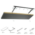 thumbnail image 7 of JPND 36 inch Wooden Floating Wall Shelf with Invisible Brackets Set of 1, for Bedroom/Bathroom/Living Room and Kitchen Storage, Black, 7 of 7