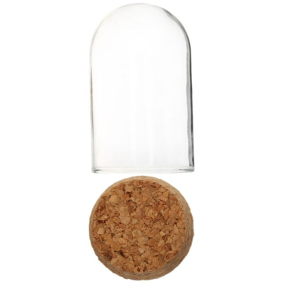 UNOMOR Delicate Glass Cloche for Dust-proof Outdoor Decor with Transparent Design 1Set