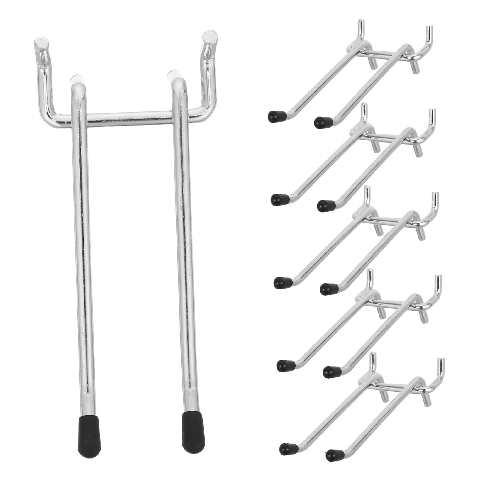 OUNONA 6-Pack Metal Pegboard Hooks for Wall Organizer, Shop, Office, Craft Room Storage Solutions