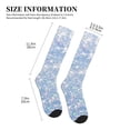 thumbnail image 2 of Lsque White Bule Glitter Pattern Sport Compression Socks for Men & Women 15-20 mmHg Knee High Nurse Pregnant Running Medical and Travel Athletic, 2 of 6