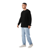 BELLA+CANVAS Adult Long Sleeve Personalized T-Shirt, Create Your Own Designs, Black, Medium, Unisex