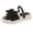 Black, variant on Clearence Women's Flat Platform Sandals Thick Sole Beach Casual Shoes Lightweight Breathable Summer Slippers with Non-Slip Rubber Sole & Arch Support Comfort