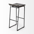 thumbnail image 4 of Mercana Givens 30.25" Seat Height Black Wood Seat Black Metal Base Stool, 4 of 7