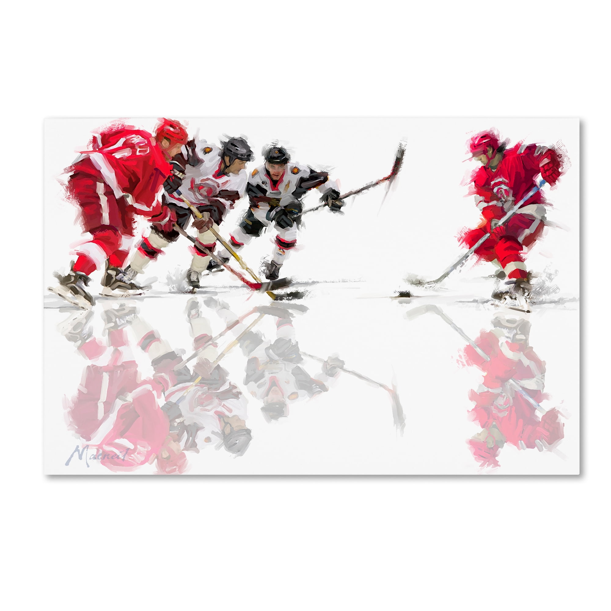 Trademark Fine Art 'Ice Hockey' Canvas Art by The Macneil Studio