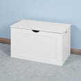 thumbnail image 5 of Storage Chest, 30" Wooden Toy Chest, Sturdy Entryway Bench Supports 220 lb, Entryway Chest Bench with 2 Safety Hinge, Lift Top Wood Toy Box, Wooden Storage Bench for Living Room, Bedroom, 5 of 8