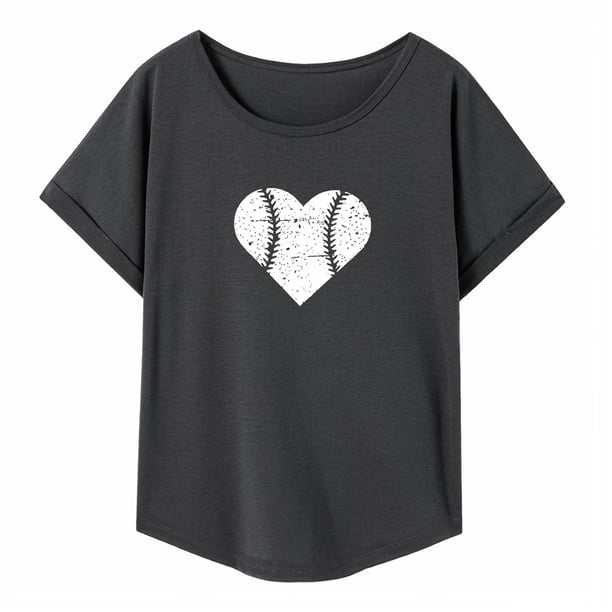 Camiseta para mujer Verano Tops Moda Cuello Redondo Camiseta para Mochilero Viajar XL