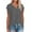 Gray, variant on Turilly Summer Women Solid Color V Neck Pocket Sleeveless Casual Tee Tops Tank Blue L
