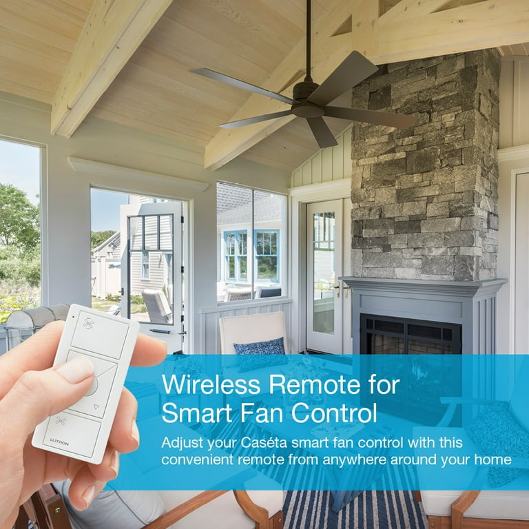 Pico Remote for Caseta Wireless Smart Fan Speed Control, White Pico Remote for Caseta Wireless Smart Fan Speed Control, White
