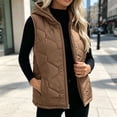 thumbnail image 7 of Busydd Womens Puffer Vest Comfortable Zip Up Hooded Puffy Vest Casual Solid Color Sleeveless Winter Vests with Pockets, 7 of 7