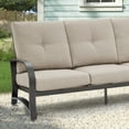 thumbnail image 2 of Ulax Furniture Outdoor Patio 3-Seat Sofa with Aluminum Frame and Sunbrella Cushions, 2 of 8