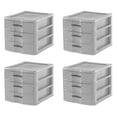 thumbnail image 2 of Sterilite Medium Weave 3 Drawer Storage Unit Versatile Organizer, 4-Pack, 2 of 11