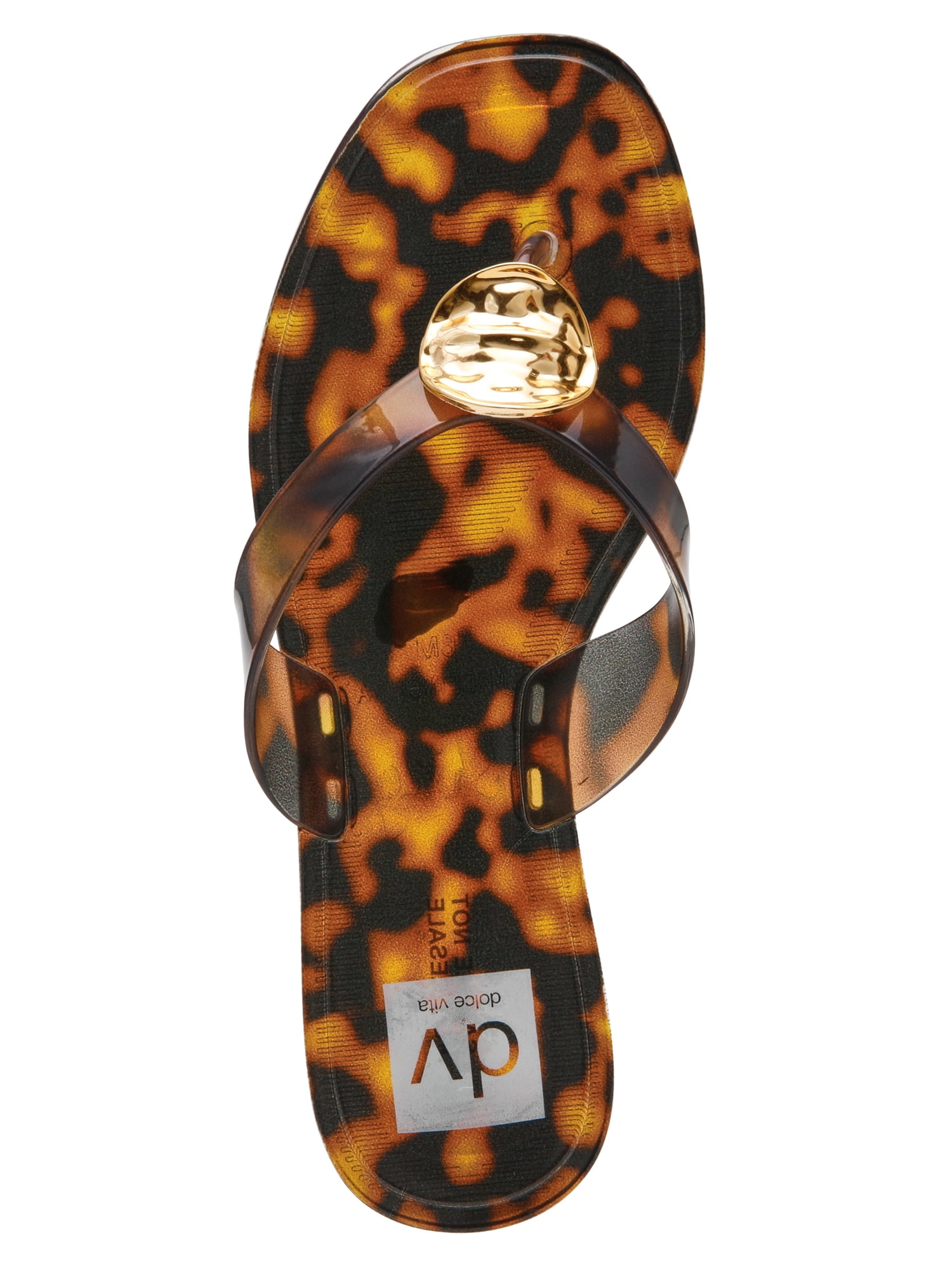 DV Dolce Vita Women's Jesper Jelly Thong Sandal with Ornament