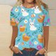 thumbnail image 2 of Pantalones Cortos para Mujeres Sexy Moda Casual Impreso Cuello Redondo Camiseta, Manga Corta Superior para Primavera Verano Diario, Fiesta Y Fecha de Uso, 2 of 4