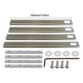 thumbnail image 1 of Woodworking Router Guide Rail System, Type D 500mm Adjustable Metal Auxiliary Bracket Kit with 2 Scale Rails (0-500mm), 2 Normal Rails, 4 Sliders, Gaskets, Screws & Wrench – Ideal for DIY Milling,, 1 of 6