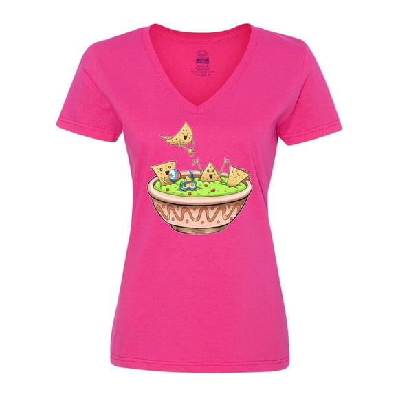 Inktastic Nachos Partying in Guacamole Women's V-Neck T-Shirt
