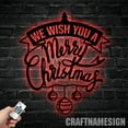 thumbnail image 2 of Craftnamesign We Wish You A Merry Christmas Metal Sign Led Light, Christmas Sign, Noel Gifts, 2 of 5