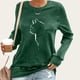thumbnail image 2 of Camiseta de manga larga con cuello redondo para mujer a la moda, blusa con estampado de otoño, sudadera Fridja czfsfas2121, 2 of 4
