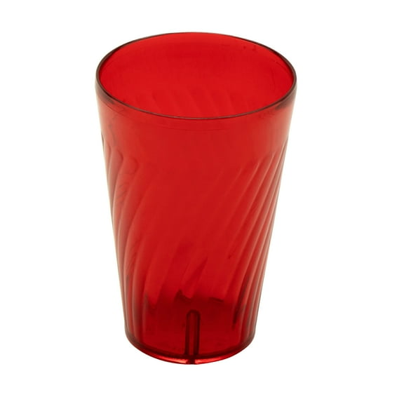 G.E.T. 24 Ounce Red Heavy-Duty Shatterproof Plastic Tumblers (Set of 12)