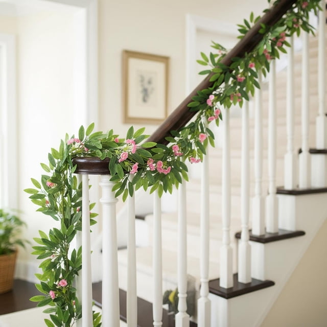Ratán artificial de imitación de plástico C, decoración para el hogar, planta artificial de ratán, decoración para la mesa del comedor, ratán sintético para bodas, hojas verdes colgantes, pequeñas ros