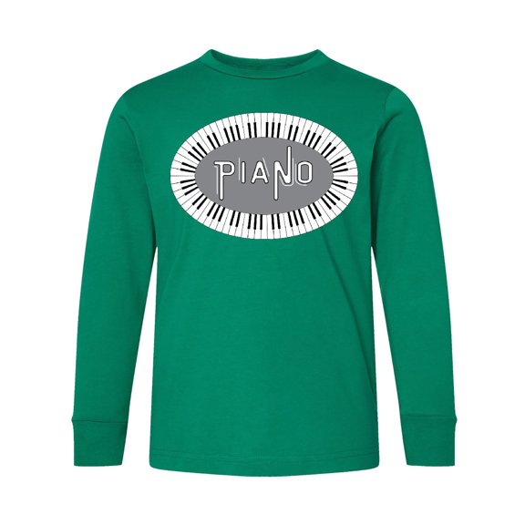 Inktastic Piano Keys Oval Long Sleeve Youth T-Shirt
